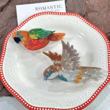 Daiiibabyyy  New Parrot Sparrow Pattern Hair Claw Acrylic Hair Accessories Grasping Clip Lifelike Birds Design Shark Clip for Women Girls