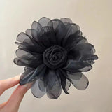 Daiiibabyyy  Summer Mesh Large Flower Grab Clip  Bow Shark Clip  Party  Gift  Заколки Для Волос   Hair Accessories for Women  머리핀  ヘアクリップ