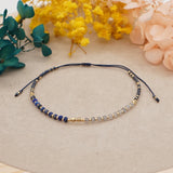 DAIIIBABYYY  -  Irregular Crystal Bracelet Colorful Beaded Waterproof Jewelry Handmade Gift for Women Teen Girl Adjustable Rope Chain Bracelets