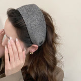Daiiibabyyy  Vintage Striped Headband Women Wide-Brimmed Multi-Functional Hair Hoop with Teeth Versatile Fashion Hair Accessories for Party