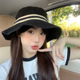 Daiiibabyyy Western Cowboy Hat Women Big Eaves Camping Bucket Hat Sun Protection Sun Outdoor Western Tourism Mountaineering Hiking Hat Men