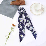 Daiiibabyyy  Fashion Dots Scrunchies Long Hair Rope Korean Hair Ties for Women Ponytail Scarf Sweet Elastic Hair Band Hair Accessories