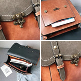 Daiiibabyyy College Style Autumn and Winter Vintage Leather Backpack New All In One Korean Version of High School Students Backpacks women