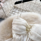 DAIIIBABYYY  -  Elegant Sexy Asymmetric Sleeveless Pleated Backless Chiffon Slip Dresses Fairy A-line Summer Slim Women Beach Vacation Clothing