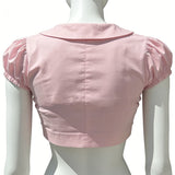Daiiibabyyy  Cute Sweet Y2K Woman's Peter Pan collar Clothing Maiden Pink Slim Shirts Lovely Korean Harajuku Tee Aesthetic Summer Daily Tops