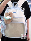 Daiiibabyyy  Japanese Cute Girl Student Schoolbags Women's Two-dimensional Small Appetite Transparent Ita Backpacks Large-capacity Backpack