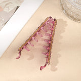 Daiiibabyyy  Toothed Non-slip Banana Clip Hairpin Women Ponytail Temperament Headwear Korean Party Hair Accessories Black Fashion Hair Clip