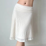 Daiiibabyyy  Summer Fashion New Women's Elegant Design Half Skirt High Waist Jacquard Irregular Spicy Girl Short Half Skirt