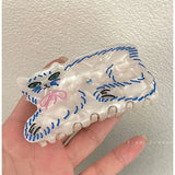 Daiiibabyyy Funny Cute Curly Hair Persian Cat Hair Clip Acetic Acid Hair Clip Bangs Curly Hair Clip Shark Clip Niche Design Hair Accessories