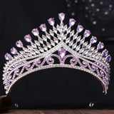 Daiiibabyyy  Royal Queen Wedding Crown Rhinestone Crystal Peacock Bridal Diadem Pageant Headdress Bride Tiara Hair Jewelry Accessories