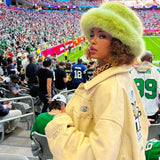 Daiiibabyyy  y2k Fluffy Faux Fur Bucket Hat Women Rabbit Fur Warm Thick Plush Winter Hat Lady Luxury Fashion Furry Panama Fisherman Cap