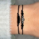 Daiiibabyyy  Vintage style black bead women's wristband perfect for casual wear special occasions Bracelet