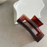 DAIIIBABYYY  -  INS wind hair catch clip temperament retro tortoiseshell plastic hair clip textured acrylic plate hair catch clip Korean style