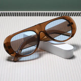 DAIIIBABYYY  -  Retro Large Sunglasses for Women Fashionable Wide Legs New Large Frame Sunglasses Gradient Color Personalized Glasses Goggles