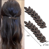 DAIIIBABYYY  -  2pcs Shiny Crystal Hair Clips Fashion Wheat Feathery Rhinestone Hairclip Broken Hair Tools Hairpins Wedding Headwear Accessory