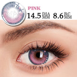 Daiiibabyyy  1 Pair Cosmetic Color Lens Korea Cosplay Big Eyes Contact Lens Diameter Large Pink Lens