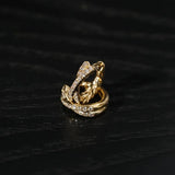 Daiiibabyyy  Sterling Silver Lines Crossing Zircon Stud Earrings for Women Party Fine Jewelry Light Luxury Accessories