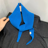 Daiiibabyyy  Sophie Scarf Niche Design 100% Wool Scarf Female Atmosphere Versatile Scarf Lazy  French Neck Scarf Tide Streetwear Scarves