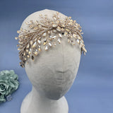 Daiiibabyyy  Champagne Bridal Headbands Head Jewelry Blue Crystal Wedding Hair Accessories Birthday Tiara Red Party Hairpiece for Woman