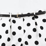 Daiiibabyyy  Women's Summer Shorts New Fashion Polka Dot Elegant Women's High Waist Shorts Summer Chic Youth Travel Joker Holiday Shorts