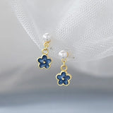 Daiiibabyyy  Elegant Imitation Pearl Flower Stud Earrings for Women New Trend Temperament Dangle Earring Party Jewelry Gifts