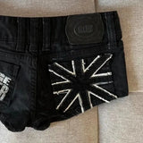 Daiiibabyyy  Y2k Black Women Shorts Vintage Street Fashion Hip Hop Graphic Printing Style Punk Goth Denim Shorts Gyaru Streetwear