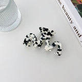 DAIIIBABYYY  -  8.8cm Medium Size Hair Claw Hairclip with Squares Headwear Accessories for Girls  Wave Shaped Euro-American Style INS