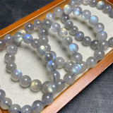 DAIIIBABYYY  -  Gray Moon Stone Bracelet For Women Men Love Gift Crystal Beads Strands Jewelry Gift 1PCS 9/10MM