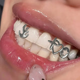 Daiiibabyyy  Hip-Hop Teeth Accessories, Flame Planet Teeth Decoration, Suitable For Both Men And Women, Festival Party Gifts