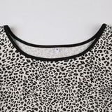 DAIIIBABYYY  -  Leopard Print T-shirt Women's Long Sleeved Autumn and Winter New Style Slim Fit and Versatile Spicy Girl Top