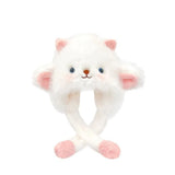 Daiiibabyyy  Cute Fluffy Fur Plush Ear Protection Cap Windproof Thick Keep Warm Headgear Cartoon Sheep Winter Warm Hat Women Fashion