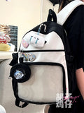 Daiiibabyyy  Japanese Cute Girl Student Schoolbags Women's Two-dimensional Small Appetite Transparent Ita Backpacks Large-capacity Backpack