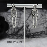 Daiiibabyyy New Halloween Skull Skeleton Drop Earrings Women Fashion Punk Charm Ghost Spider Web Dangle Earring Jewelry Gift