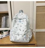Daiiibabyyy  Fashion Kawaii Y2k Backpack Preppy Cute Star Print Girls Schoolbags High-capacity Outdoor Travel Backpacks for Women Students