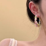 Daiiibabyyy  Large Acrylic Star Butterfly Earrings Fashionable Geometric Shaped Dangle Studs for Women Girls
