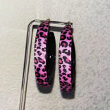 Daiiibabyyy  Y2K Pink Sexy Leopard Print DIY Earrings for Women Cute Fashion Punk Charm Geometric Earrings Accessorie Goth Jewelry Aesthetics