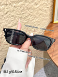 Daiiibabyyy  3Pcs Trendy Cat-Eye Frame Sunglasses Set Fashion Accessories/Metal Stud Design Satisfies Daily Styling Replacement Needs