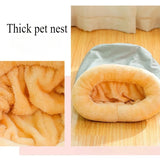 DAIIIBABYYY  -  Warm Cat Sleeping Autumn Winter Warmth Tunnel Cat Nest Wool Warmth Cat Comfortable Semi Enclosed Cute Dog Nest Cat Accessories