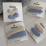 Daiiibabyyy  Milk blue pair clip Korean version broken hair bangs clip girl macaron edge clip duck bill hairpin sweet hair accessories new