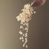 Daiiibabyyy  Lily of The Valley Flowers Tassel Hair Clip Retro New Chinese Style Flower Hair Claws Forest Ancient Style Flower Accessories