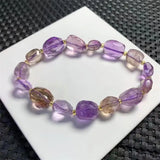 DAIIIBABYYY  -  Natural Ametrine Facet Freeform Bracelet For Women Men Love Gift Crystal Beads Strands Jewelry Gift 1PCS