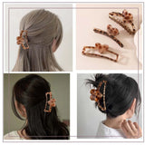 Daiiibabyyy  1PC Women's Leopard Print Hair Clips, Cute Large Heart-Shaped Strong Styling Anti-Slip Hair Accessories, Suitable for Hair Clips