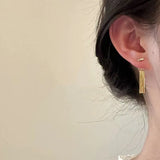 Daiiibabyyy  Elegent Long Tassel Drop Dangle Earrings for Women Metal Delicate Chain Two Wear Way Simple Sweet Luxury Jewelry Daily