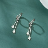 DAIIIBABYYY  -  Love Star Pendant Stainless Steel Earrings for Women's Girls Fashion Sweet Romantic Valentine's Day Gifts Jewelry Gifts