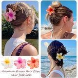 DAIIIBABYYY  -  4PCS Fashion Women Flower Hair Clips Vacation Bohemia Egg Flower Hair Clips Barrettes Girls Large Hairpins Hair Accessories