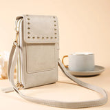 Daiiibabyyy  Small Brand Phone Shoulder Bags for Women Fashion Mini Crossbody Bag  PU Leather Lady Wallet Money Pocket Girls Mini Phone Bag