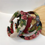 DAIIIBABYYY  -  Fashion Embroidery Hair Bands Girls Vintage Elastic Headbands Sponge Hairbands Hair Hoop Hair Accessories for Women