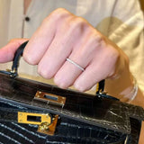 Daiiibabyyy  Y2K Colorful Full Zircon Open Ring Women Dopamine Thin Band Stackable Plain Ring Sweet Romantic Aesthetic Couple's Hand Jewelry