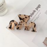 DAIIIBABYYY  -  8.8cm Medium Size Hair Claw Hairclip with Squares Headwear Accessories for Girls  Wave Shaped Euro-American Style INS