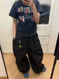 DAIIIBABYYY  -  Y2K Oversized Cargo Pants Women Streetwear Black Baggy Sweatpants Harajuku Pockets Wide Leg Joggers Summer Casual Trousers